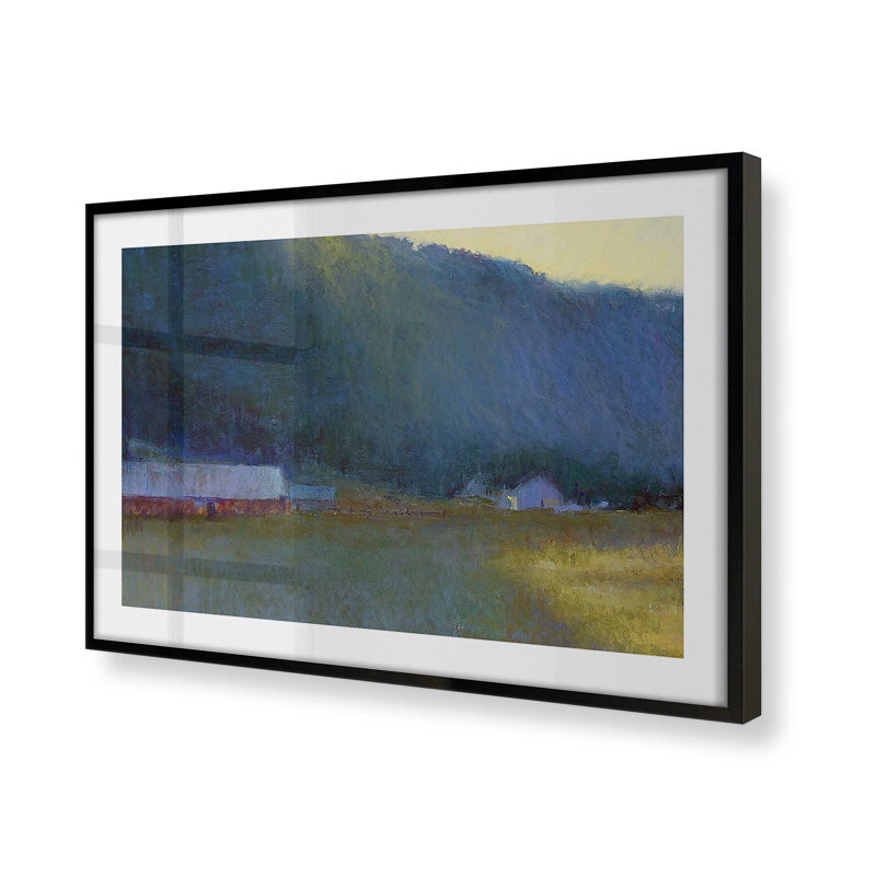 «Riverside Journey», impression encadrée sur papier par Carol Strock Wasson, Noir satiné, H 25 po x l 37 po x P 1,25 po
