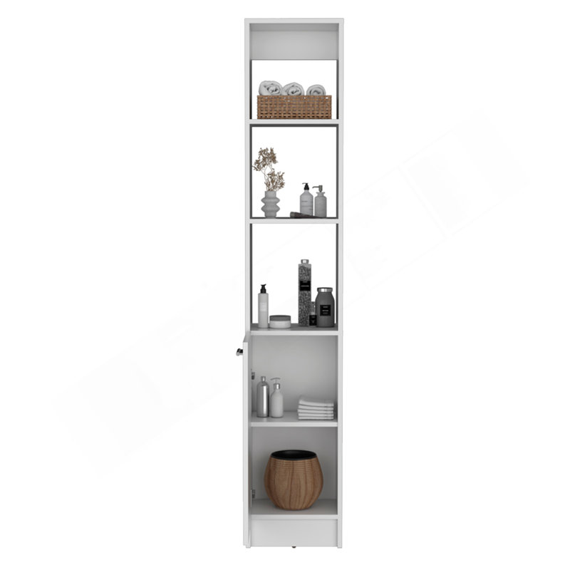 Armoire à linge Marion, salle de bain, blanc, Blanc