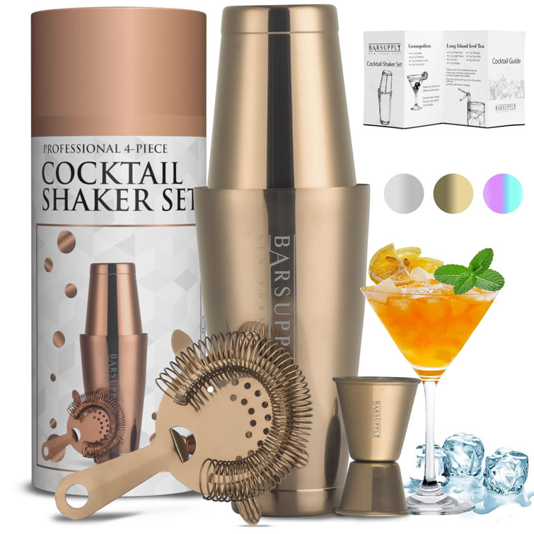 Cocktail Shaker Set Bartender Kit 20pcs Bar Martini Strainer Drink