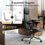 Fauteuil de direction haut de gamme en cuir véritable à dossier haut, revêtement en relief, fauteuil de bureau à domicile inclinable, hauteur et profondeur de siège réglables -1238640504