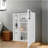 Yoder, Bathroom Cabinet, 4 Open Shelves, 1 Door, White