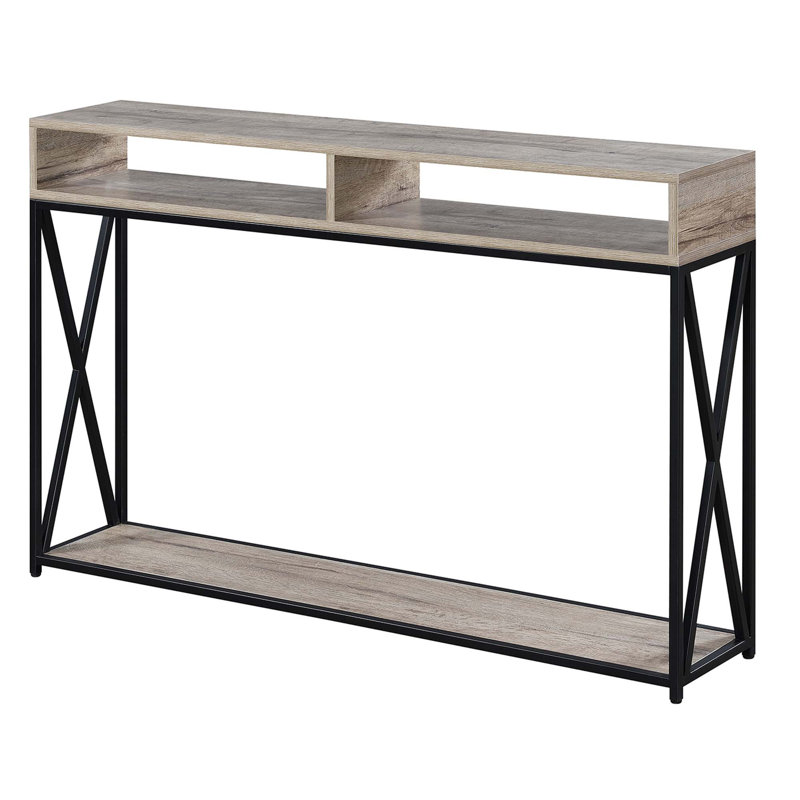 Console de 47,25 po Ariyana, Plateau en grès / base noire