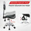 Tabouret de selle avec support pour le dos, tabourets roulants avec repose-pieds, tabouret ergonomique réglable avec roues, dossier réglable en hauteur et en angle pour le salon Spa