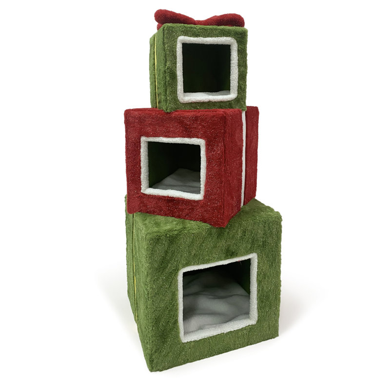 Christmas Gift Stack Cat Tree Hideaways