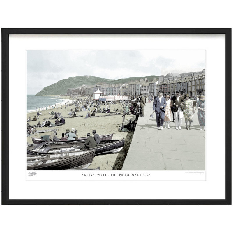 Aberystwyth, The Promenade 1925 by Francis Frith - Single Picture Frame Print, 40cm H x 50cm W x 2.3cm D