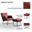 Averie Genuine Leather Designer Armchair With Footstool Included-2114222468