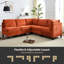 Canapé modulaire en chenille 5 pièces à assise profonde et canapé convertible 5 pièces-1046906513-1046906518