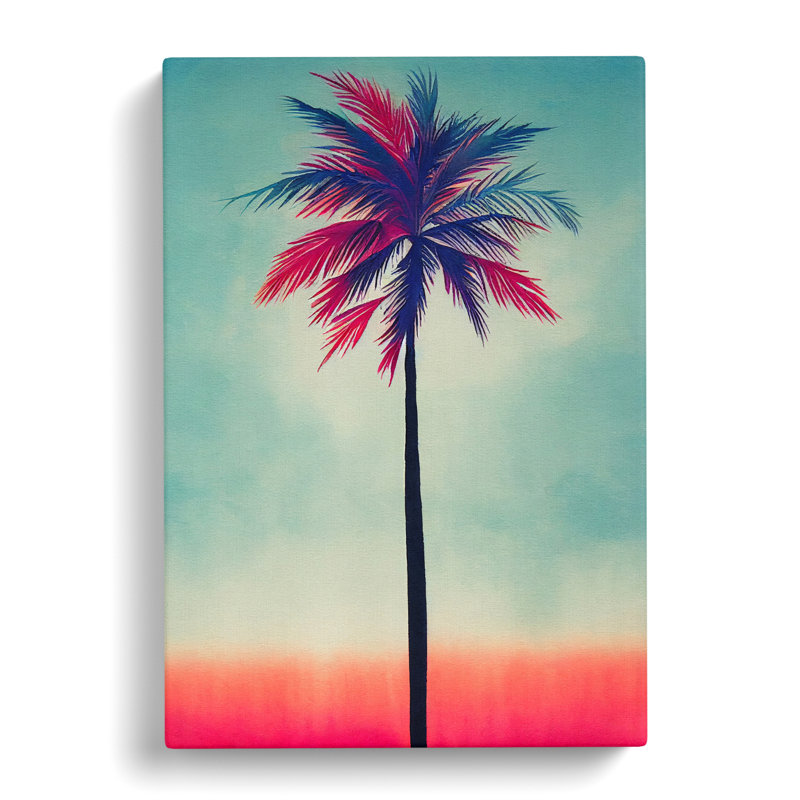 Watercolour Palm Tree Vol.5 - Wrapped Canvas, 60cm H x 40cm W x 3cm D