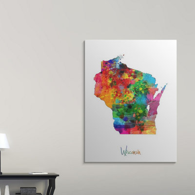 " Wisconsin Map " by Michael Tompsett