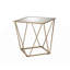 Table basse, miroir et finition or champagne