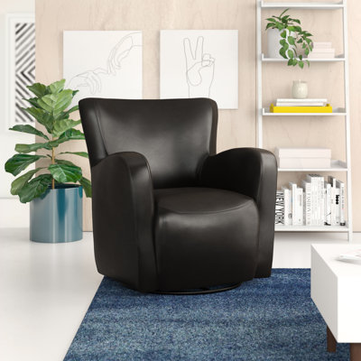 Minne Faux Leather Swivel Armchair