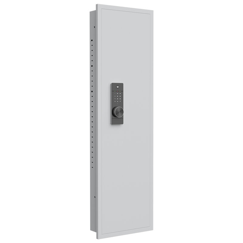 53" In-Wall Safe With Password Touch Panel - Hidden Wall Gun Safe For Rifles (White-Digital)