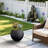19.5 in. Large Matte Black Concrete Round Planter / Pot with Upgraded Interior with Drainage Holes for Indoor & Outdoor-518166028-518166016