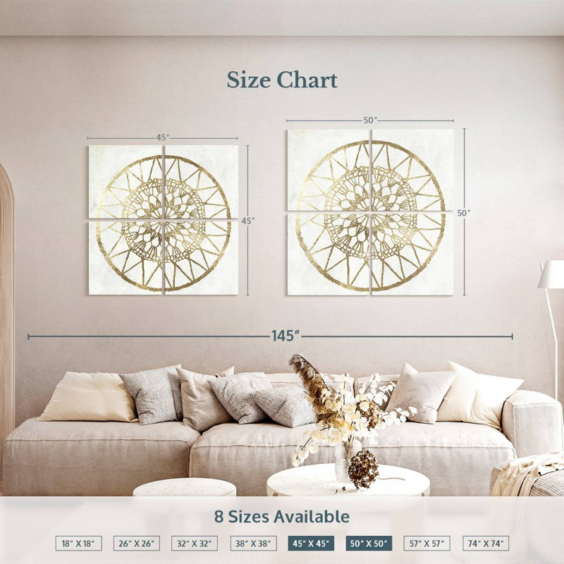 Avery Gilded Star II, 50" H x 50" W