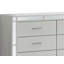Commode, commode 6 tiroirs argent champagne