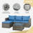 Harbaugh Wicker 3 - Person Patio Conversation Set with Cushions-1495374771