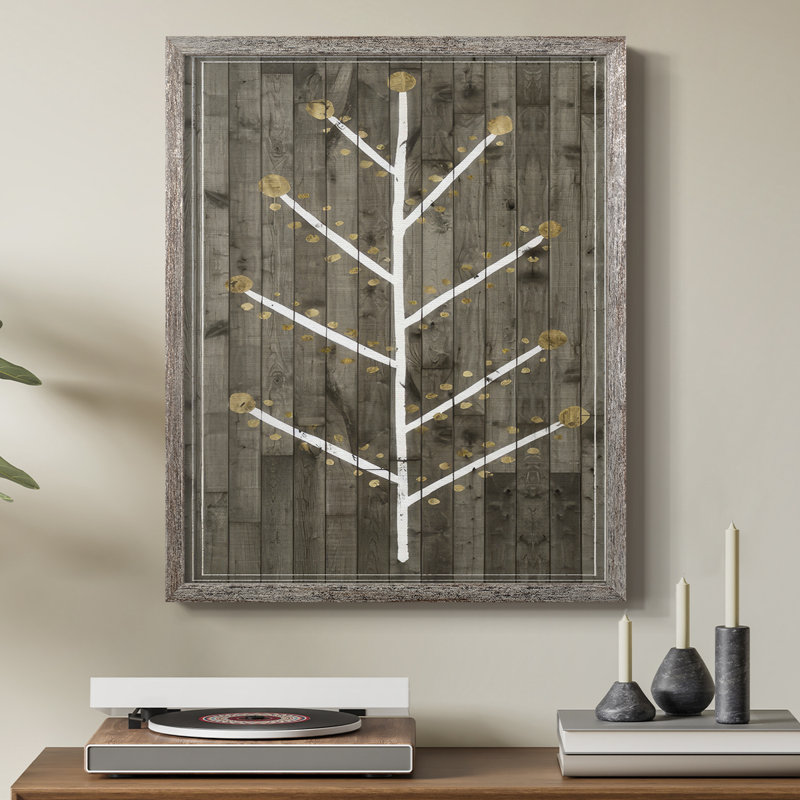Impression encadrée Wooded White Christmas Collection B - Bois massif