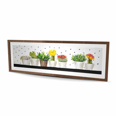 Small Cactus and Succulents Framed Print | Home Decor Art