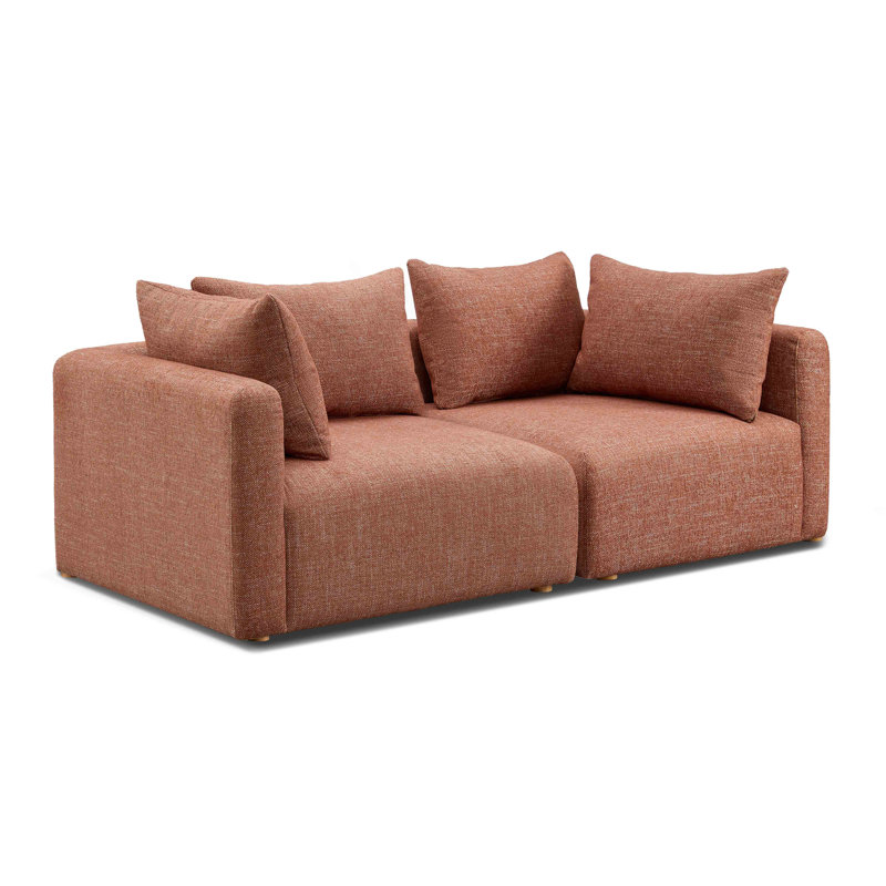 Gainsborough Loveseat, Sedona Red Textured, Natural Wood