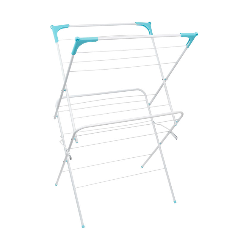JVL Over Door Radiator Clothes Drying Airer-6M, White, Pack of 2