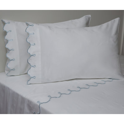 Scalloped 100% Cotton Standard Sheet Set
