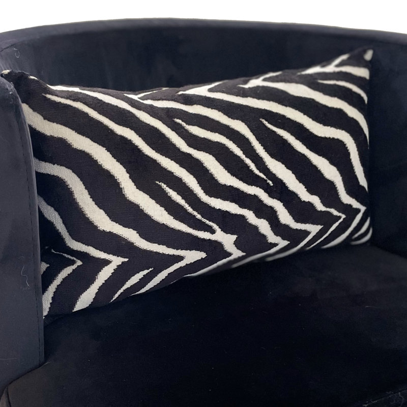 Coussin décoratif 12 po x 20 po Plutus Raven