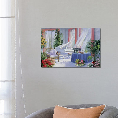 White Piano 1 Piece Wrapped Canvas Painting