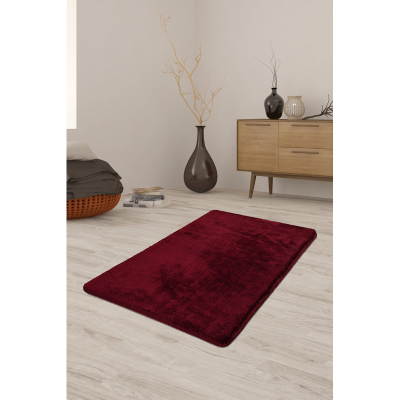 Tapis en cerisier acrylique de qualité supérieure, 27,6 po x 47,2 po | 100% acrylique avec une hauteur de poils de 0,7 à 1,2 po | Latex antibactérien antidérapant | Lavable à la machine, facile d'entretien | Idéal pour décorer un salon ou une chambre à coucher
