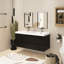 Meuble-lavabo double 47,05 po avec plateau en résine Joeris