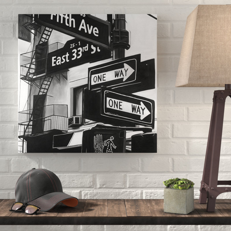 « new york city se connecte devant un appartement », reproduction de peinture à l’huile sur toile tendue