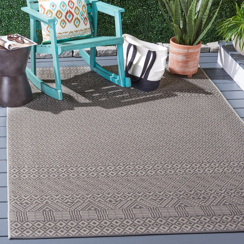 Waynesburg Performance Geometric Indoor/Outdoor Area Rug, Rectangle 5'3" x 7'7"