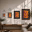 Stacked Rhythm Geometric - Framed Print-356476282-356476281