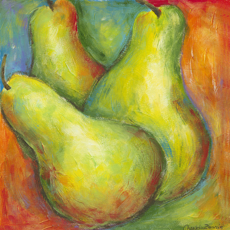 Abstract Fruits I by Chariklia Zarris - Wrapped Canvas Painting, 76cm H x 76cm W x 3.8cm D