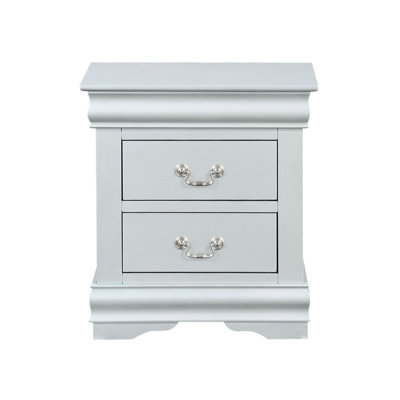 Philippe III Platinum Finish Nightstand