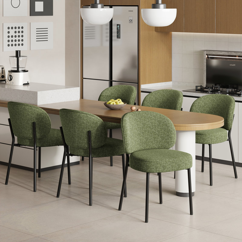 Chaise rembourrée avec assise rembourrée épaisse, Vert