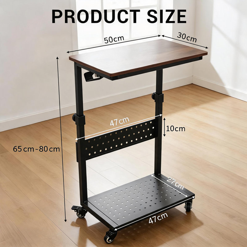 50 cm W Iron Shelving Unit, Brown/Black