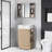 Hearns 18.6" Bathroom Vanity with Ceramic Sink, Vanity with 2-Tier Shelf, Left or Right Orientation-645102927