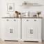 Armoire de rangement 28,8 po, buffet compact en bois avec 2 tiroirs et 2 portes, mobilier d'appoint minimaliste moderne pour le salon, la cuisine, la salle à manger