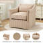 Fauteuil d'appoint pivotant avec accoudoirs lombaires 30 po Kandyn-466987252