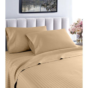 Egyptian Cotton Sateen Striped Sheet Set