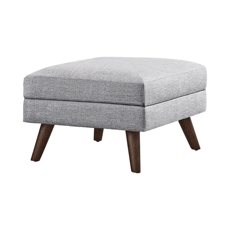 Repose-pieds Luiken, Polyester gris, Dark brown