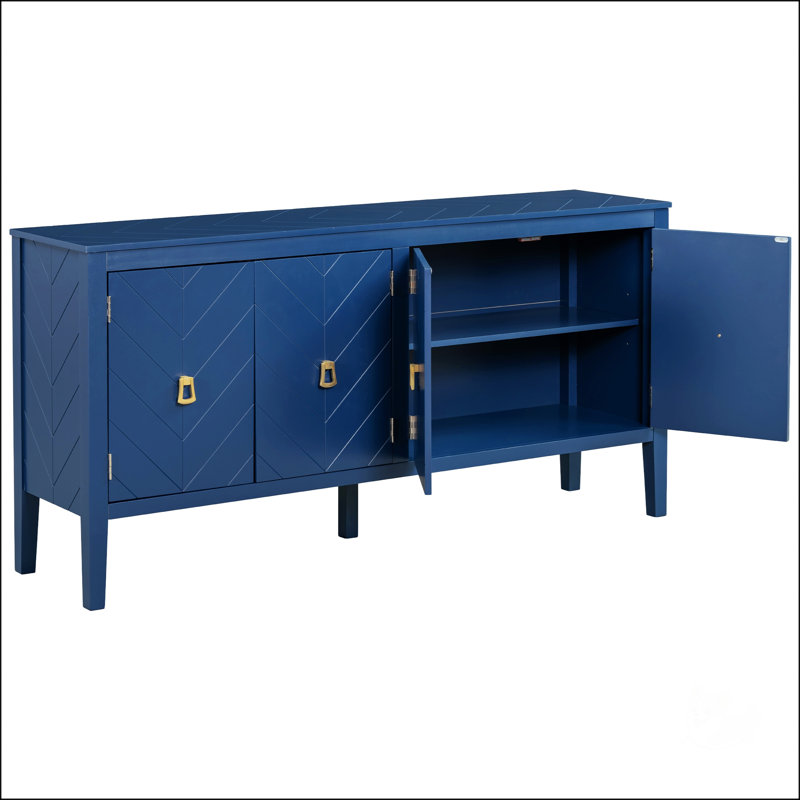 Vintage 63"Long Sideboard, Navy Blue