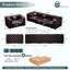 Ensemble de canapé moderne, canapé modulaire rembourré en similicuir 3 places avec conception touffetée à la main pure, 4 coussins, combinaison multiple pour le salon