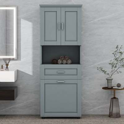 Cabinet With Tilt-Out Laundry Hamper Basket