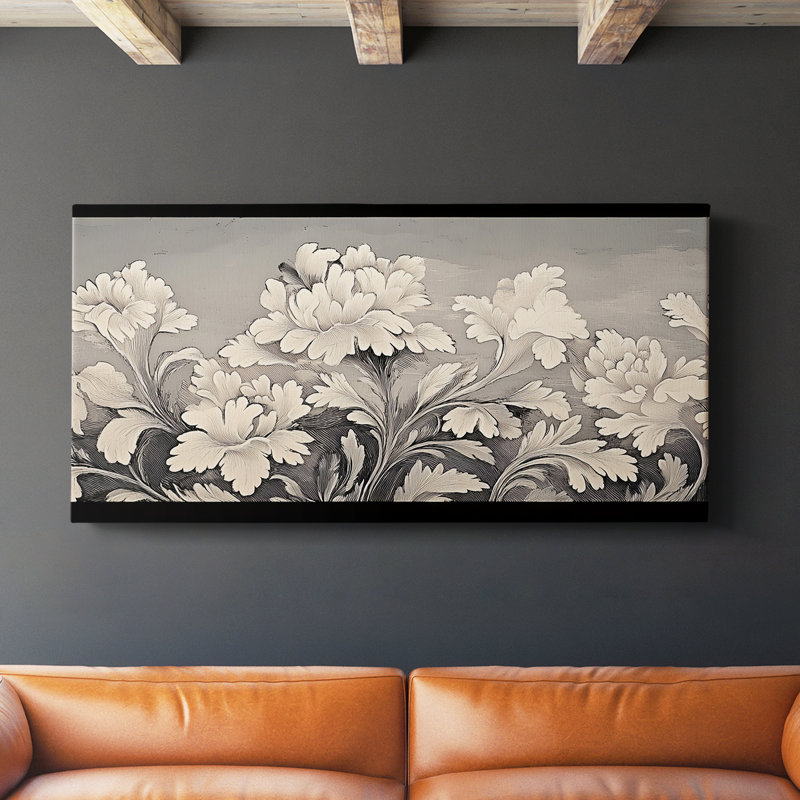 Botanical Series-CECVII- Toile tendue avec châssis - Prêt à accrocher, H 24 po x l 48 po