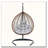 Foldable Hanging Egg Chair with Stand: HDPE Wicker, Removable Headrest & 330 lbs Capacity-138252511-138252510