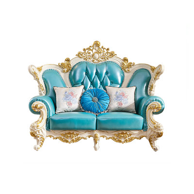 Levron 76.38'' Leather Loveseat