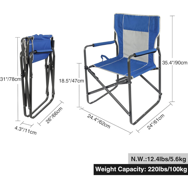 Chaise de réalisateur Petringelo, Bleu, 1