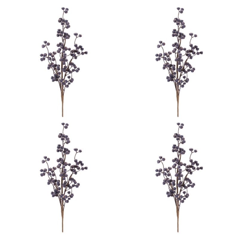 Branche de baies bleues (ensemble de 4)
