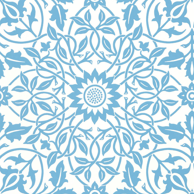 St James Ceiling 10.05m x 52cm Matte Wallpaper Roll, Blue